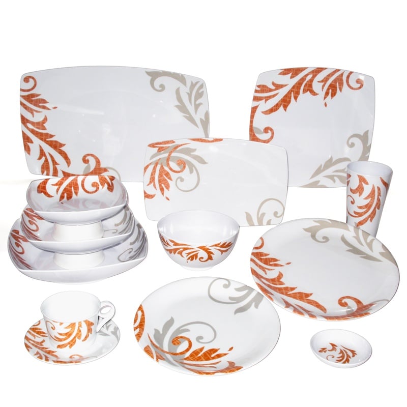 1021 Classical Art, Brown Melamine Tableware