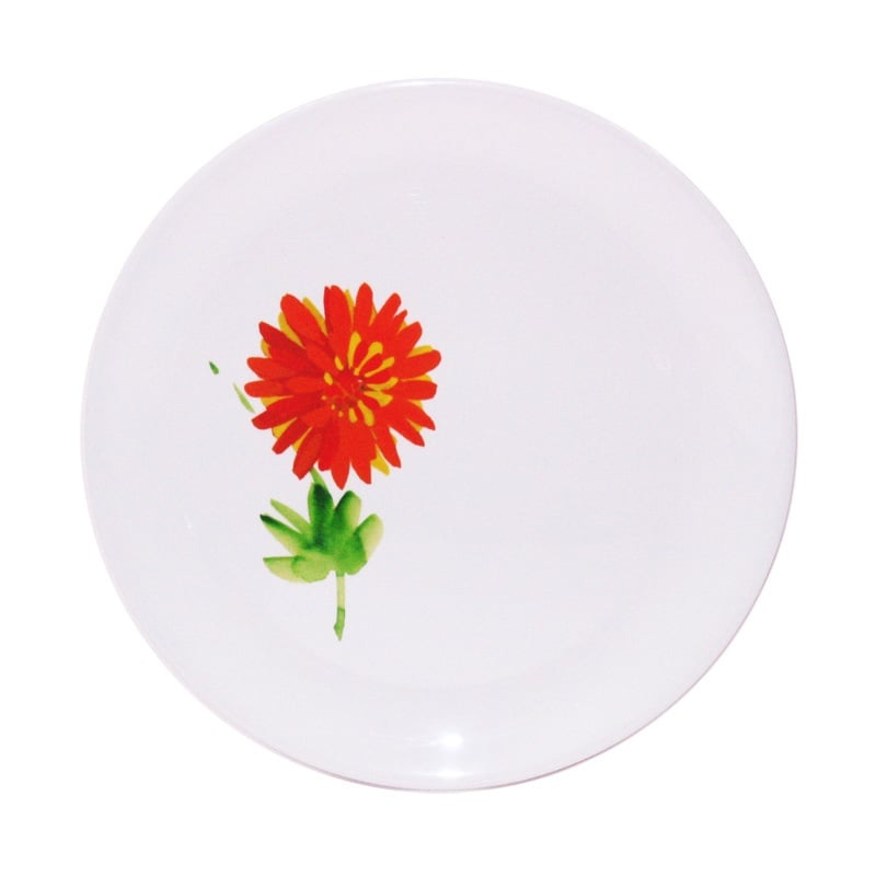 2021 Flower Design Melamine Plate, Dinner Ware