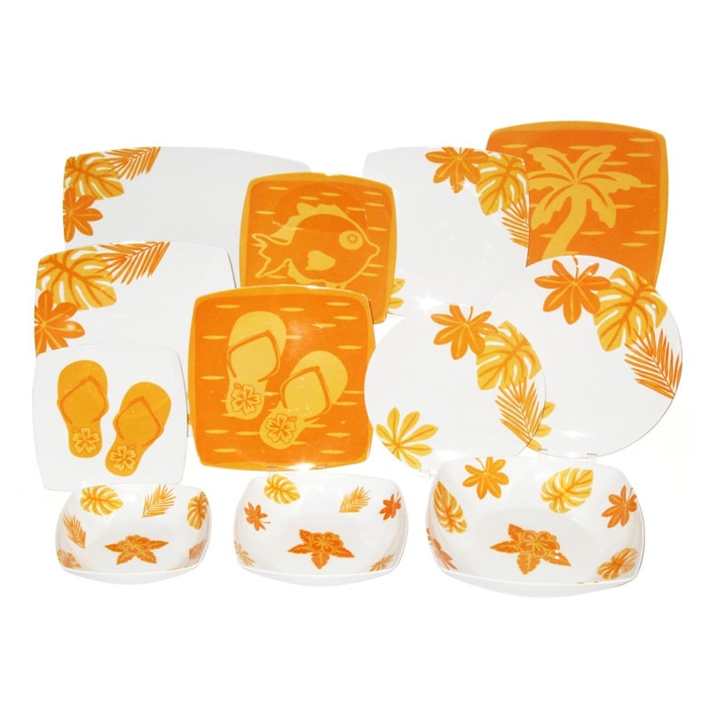 Hawaiian Orange Melamine Tableware