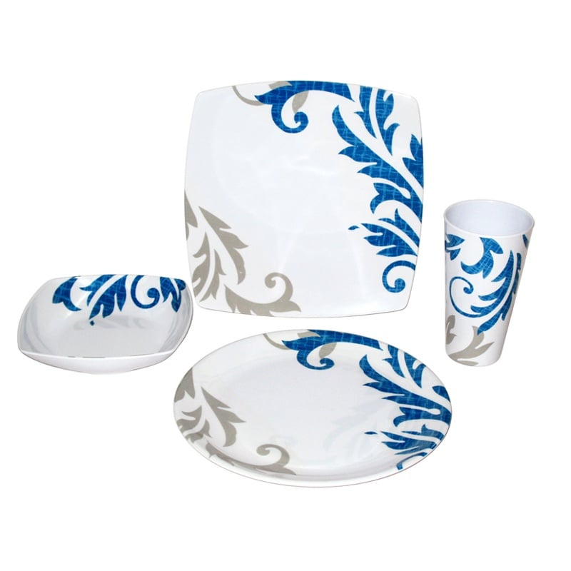 1022 Classical Art, Blue Melamine Tableware